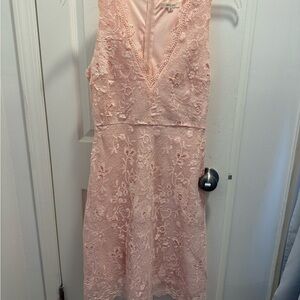 Elegant Pink Lace Dress